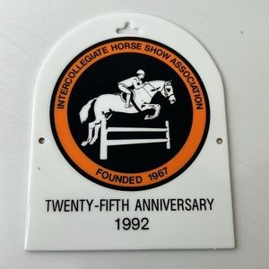 Vintage 🐴 1992 Intercollegiate Horse Show Association 25th Anniversary Plaque